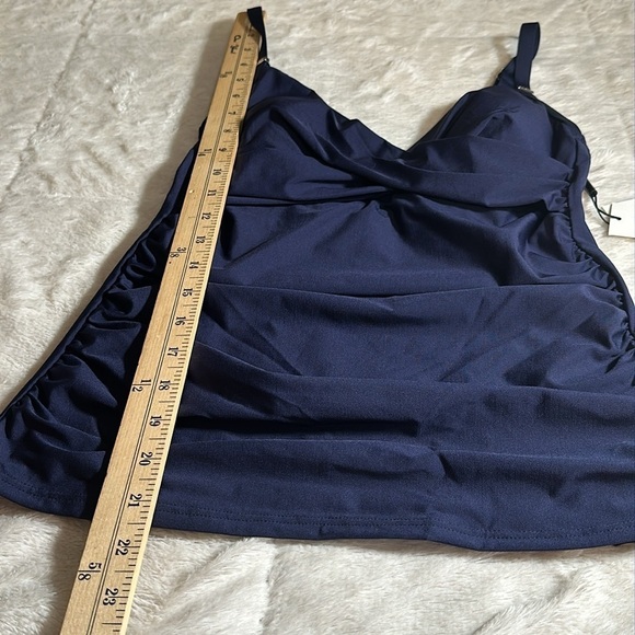 Calvin Klein Women's Standard Tankini Swimsuit Tummy Control Navy Blue size XS - Picture 10 of 16